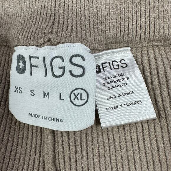 Figs Lounge Pants Womens XL Ribbed Knit Wide Leg Athleisure Drawstring Stretch - Picture 4 of 11